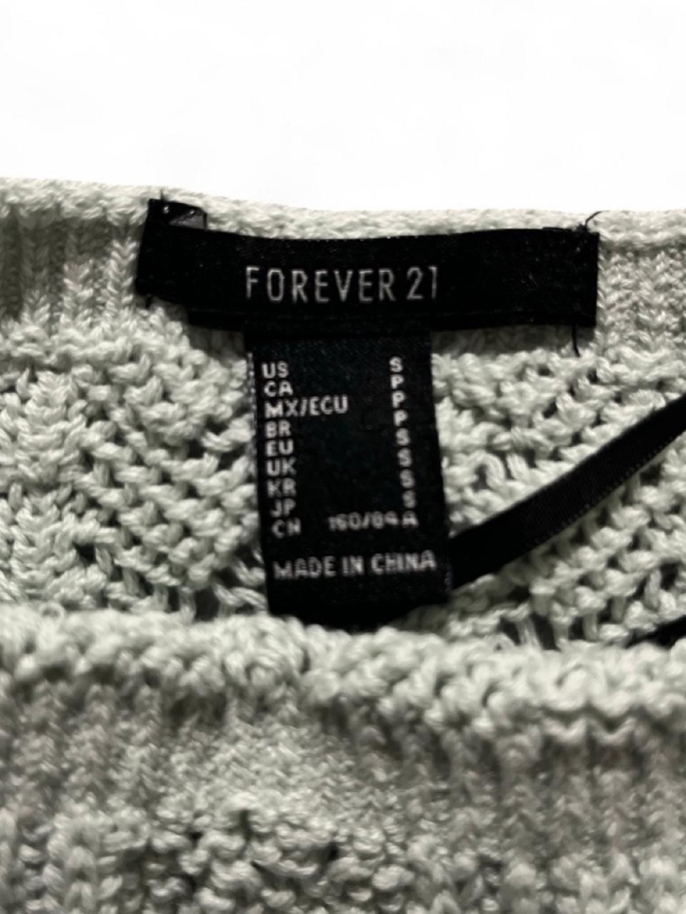 Forever 21 - Mint Green Crocheted Crop Top - Picture 3 of 3
